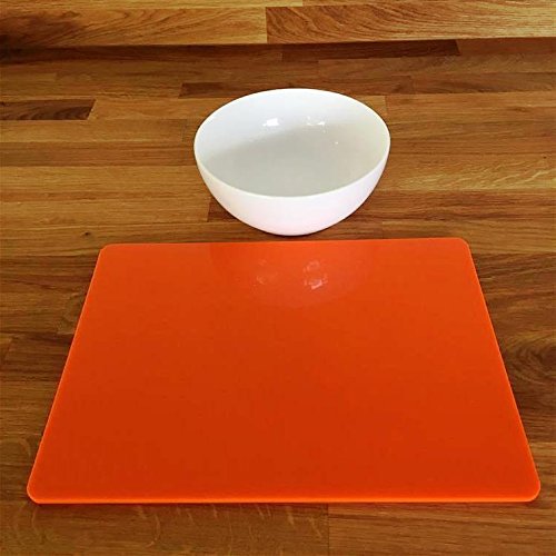 Premium Orange Rectangular Placemats Set of 8 - Large Size Waterproof Dining Table Mats for Kitchen, Restaurant & Party Decor - Durable & Easy to Clean