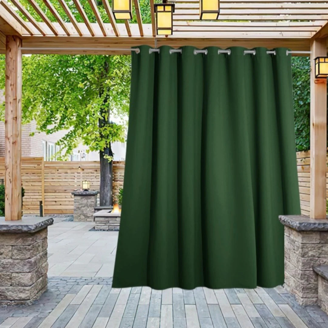 Joan Waterproof Blackout Outdoor Curtains - UV Protection & Noise Reducing Patio Curtains for Deck, Porch, and Backyard Privacy