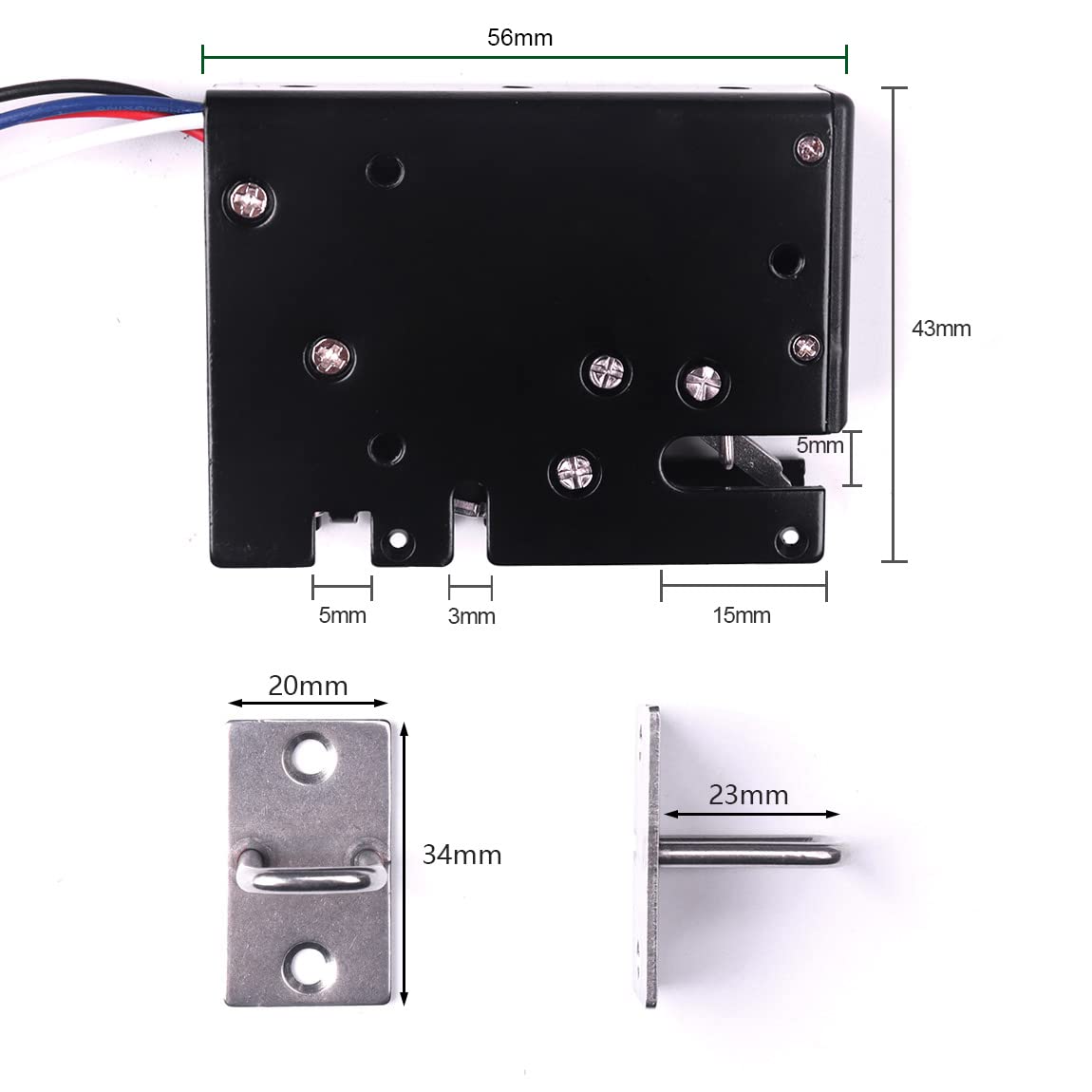 ATOPLEE 12V Electronic Cabinet Lock - Heavy Duty Carbon Steel Solenoid Lock for Drawers, Cabinets & Lockers (56x43x15mm) | Secure Home Office, Retail & Storage Spaces