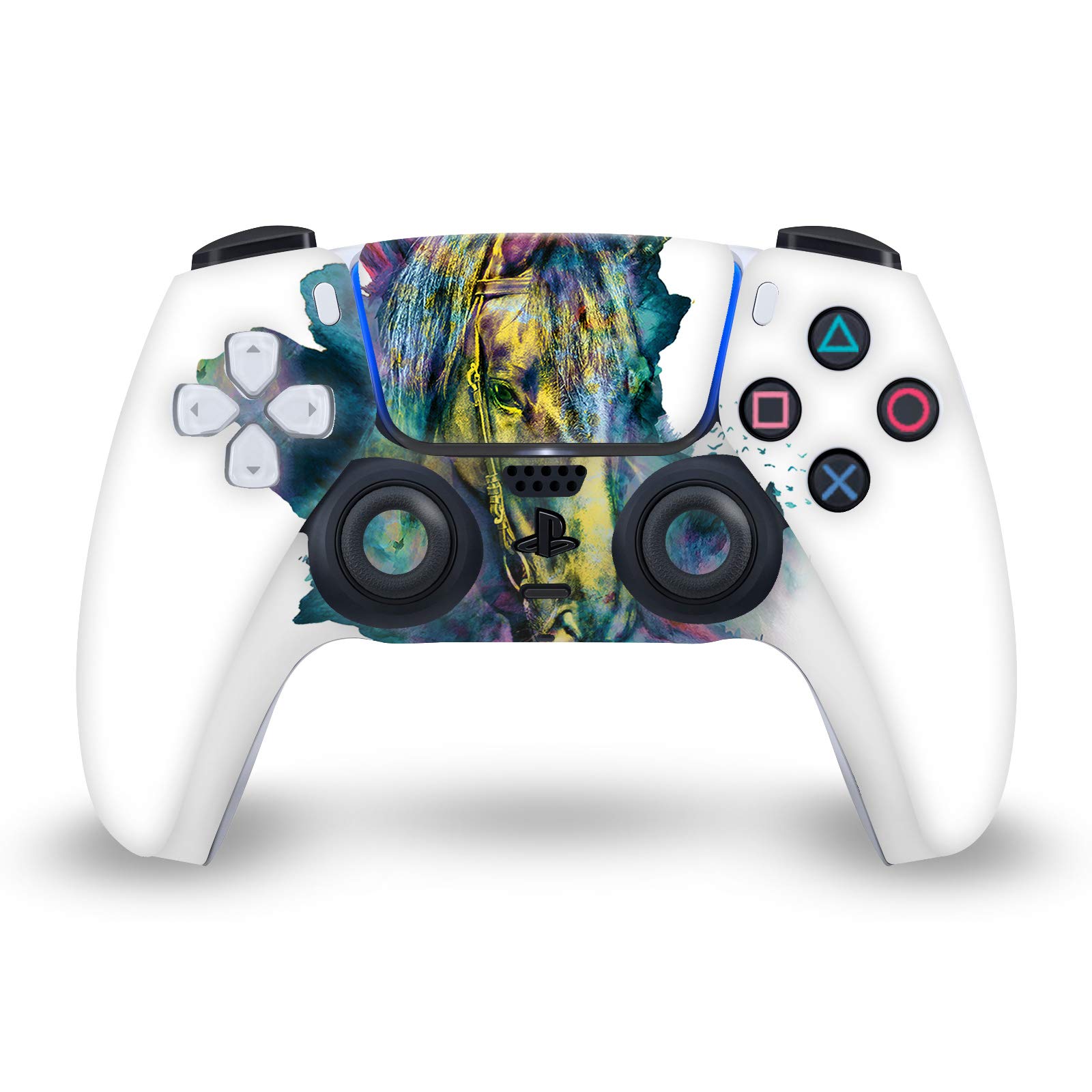 Official Head Case Designs Riza Peker Horse Art Vinyl Sticker for Sony PlayStation 5 PS5 Slim/PRO Disc Edition Console & DualSense Controller - Durable Gaming Skin Decal for Customization & Protection - Perfect for Gamers, Collectors & Home Entertainment Setup