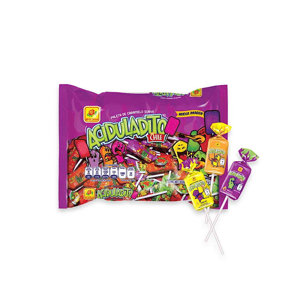 De la Rosa Sweet & Sour Chewy Chili Candy - 20 Pack | Mexican Tamarind Candy with Spicy Kick | Perfect for Parties, Snacking & Gifting
