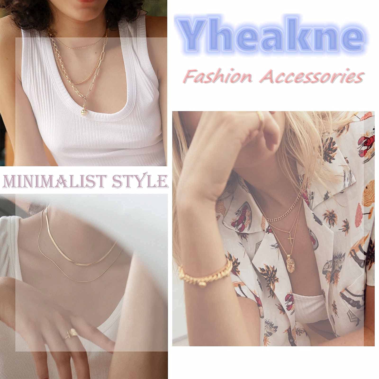 Boho Minimalist Gold Y Lariat Necklace for Women - Long Skinny Bar Drop Chain Y Necklace Jewelry, Perfect for Casual Wear, Office & Date Night (Gold)