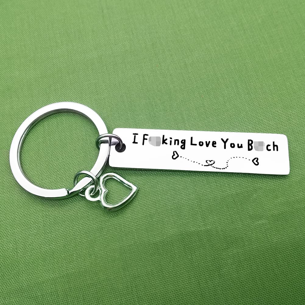 I Love You Couple Keychain Set - Romantic Anniversary & Valentine's Day Gifts for Girlfriend, Boyfriend, Husband, Wife - Perfect Birthday & Wedding Present for Him Her - Cute Matching Keychains for Couples to Share Love Everyday