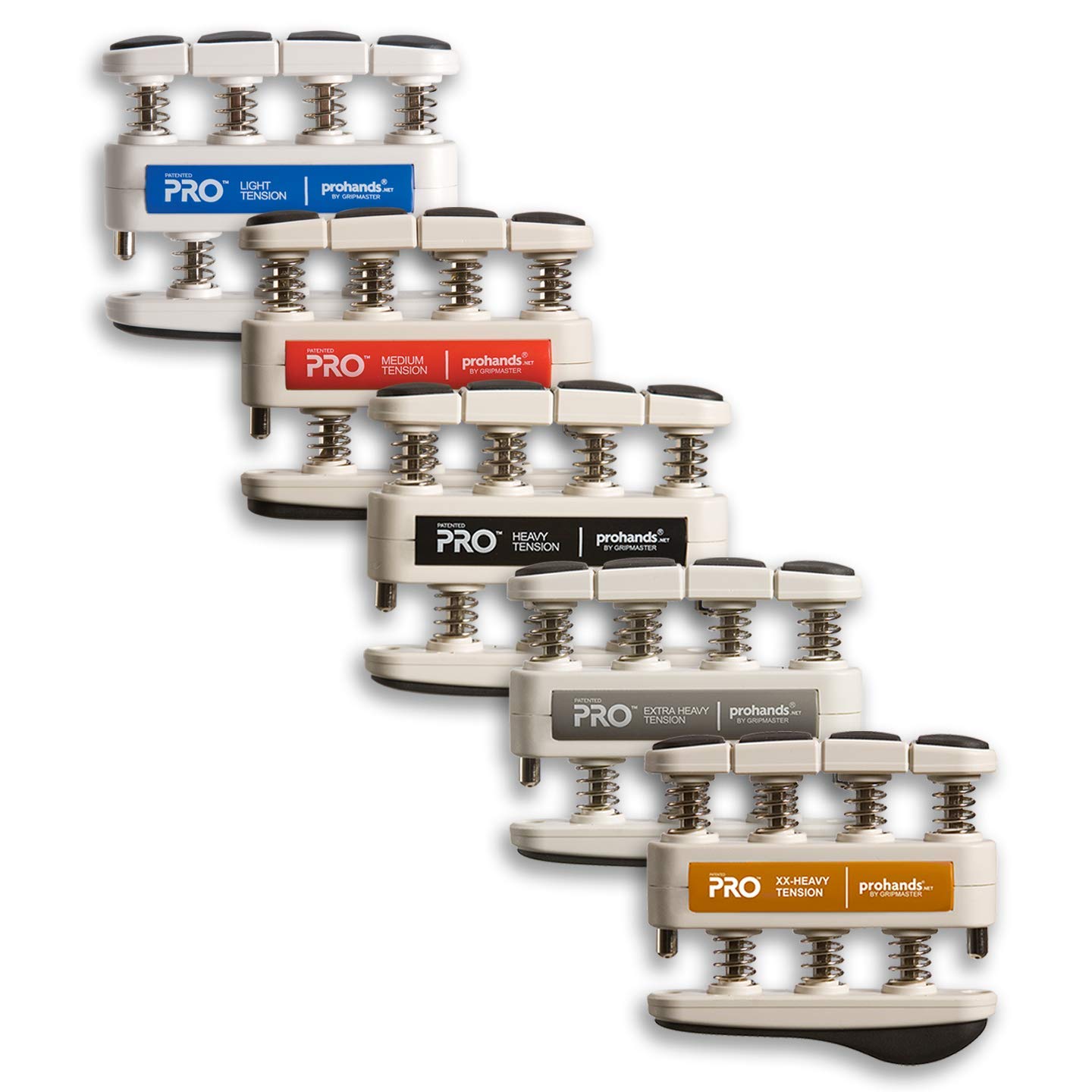 PRO Hand Exerciser & Finger Strengthener - Spring-Loaded Grip Trainer with Piston System for Individual Finger Isolation - Perfect for Rehabilitation, Rock Climbing, Musicians & Office Workers