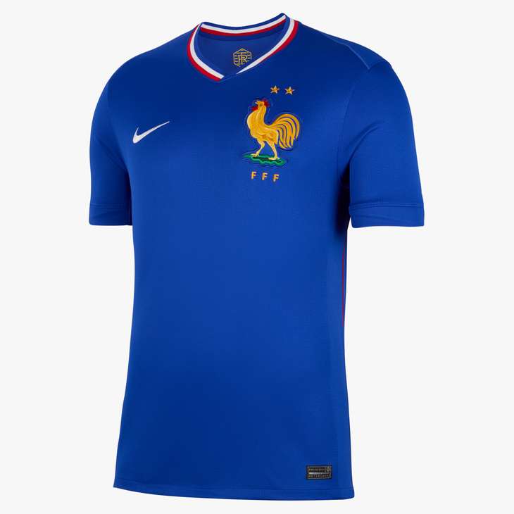 Nike France 2024/25 Home Men's Soccer Jersey - Authentic Football Shirt for Fans & Players - Perfect for Match Day, Training & Casual Wear