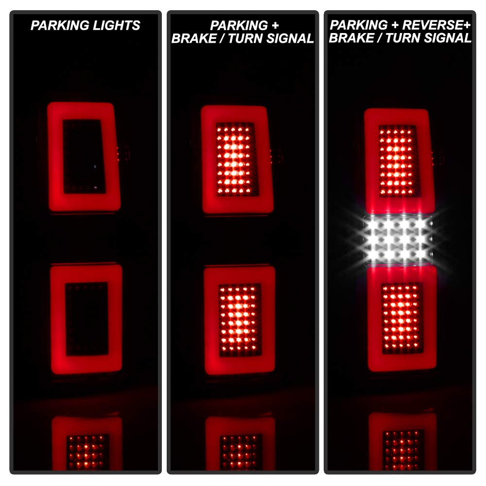 ACANII Smoked LED Sequential Tail Lights Brake Lamps Assembly for 2015-2017 Ford F150 - Black, Durable & Stylish Upgrade for Enhanced Night Visibility & Safety
