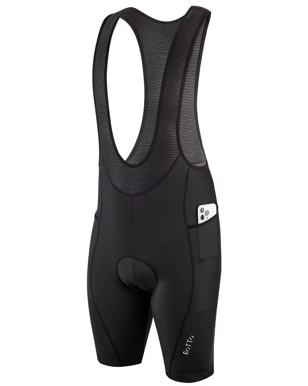 ROTTO Men's Cycling Bib Shorts with Sponge & Gel Padding - Breathable & Comfortable for Road Bike, Mountain Bike & Indoor Training - Perfect for Long Distance Rides, Commuting & Cycling Workouts