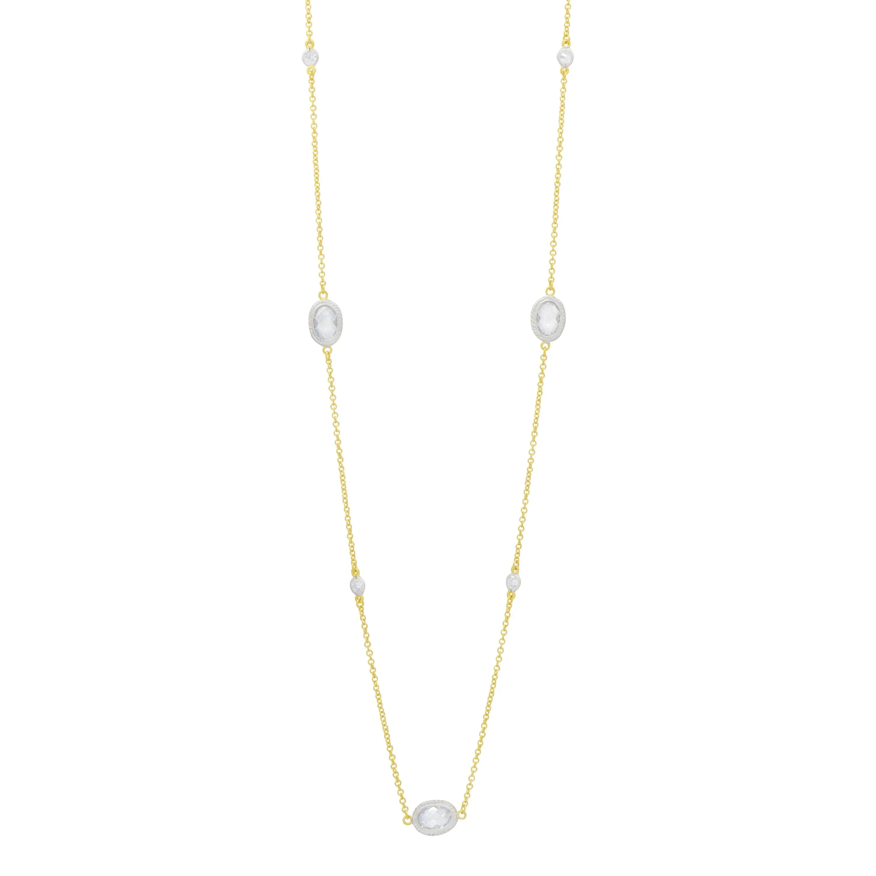 Signature Raindrop Station Necklace - Elegant Layering Jewelry for Women, Dainty Gold Pendant Necklace, Perfect Gift for Birthday, Anniversary & Valentine's Day | Everyday Wear, Date Night & Special Occasions