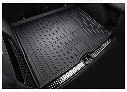 Premium Black Rubber Car Floor Mats - Heavy Duty Trunk Liner & Cargo Tray Protector for Kia Cerato Sedan 2014-2017 Models | All-Weather Protection & Easy Cleaning for Daily Commute & Road Trips
