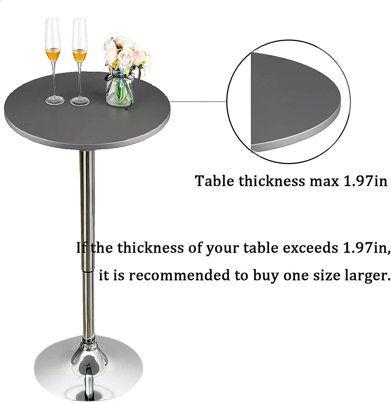 Konsilsa Waterproof Round Vinyl Tablecloth with Elastic Edge - Durable, Wipe Clean Table Protector for Outdoor, Patio, Kitchen, Dining Room, Perfect for Picnics, BBQs, and Family Gatherings