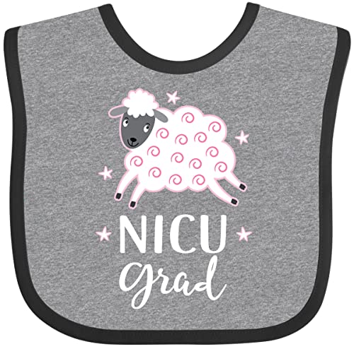 Inktastic NICU Graduate Baby Girl Bib - Soft Cotton Feeding Bib for Newborns & Infants - Perfect for Mealtime, Drool Control, and Special Occasions
