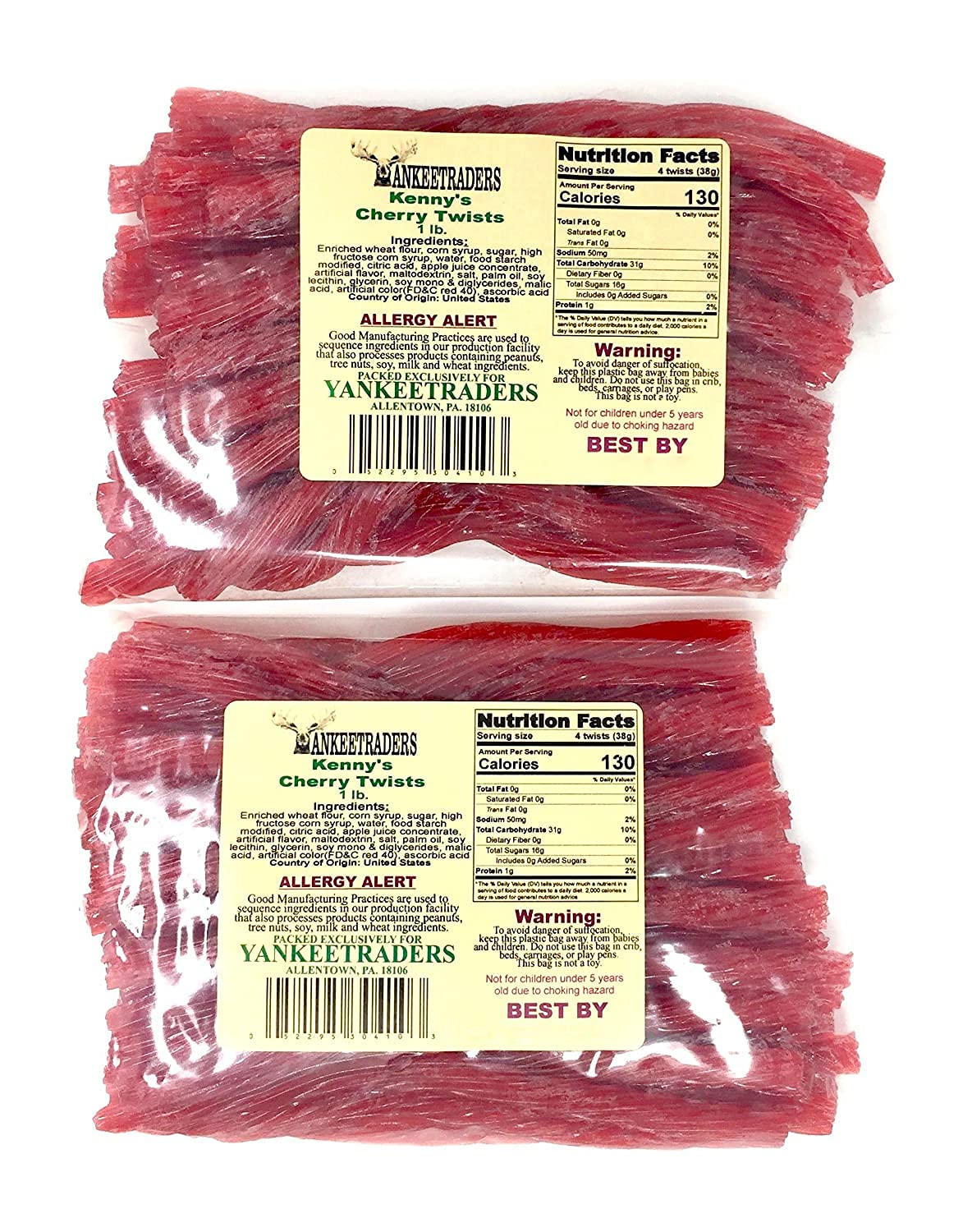**Cherry Red Licorice Twists - 4 Lbs Bulk Candy - Sweet & Chewy Licorice for Parties, Movie Nights & Snacking**
