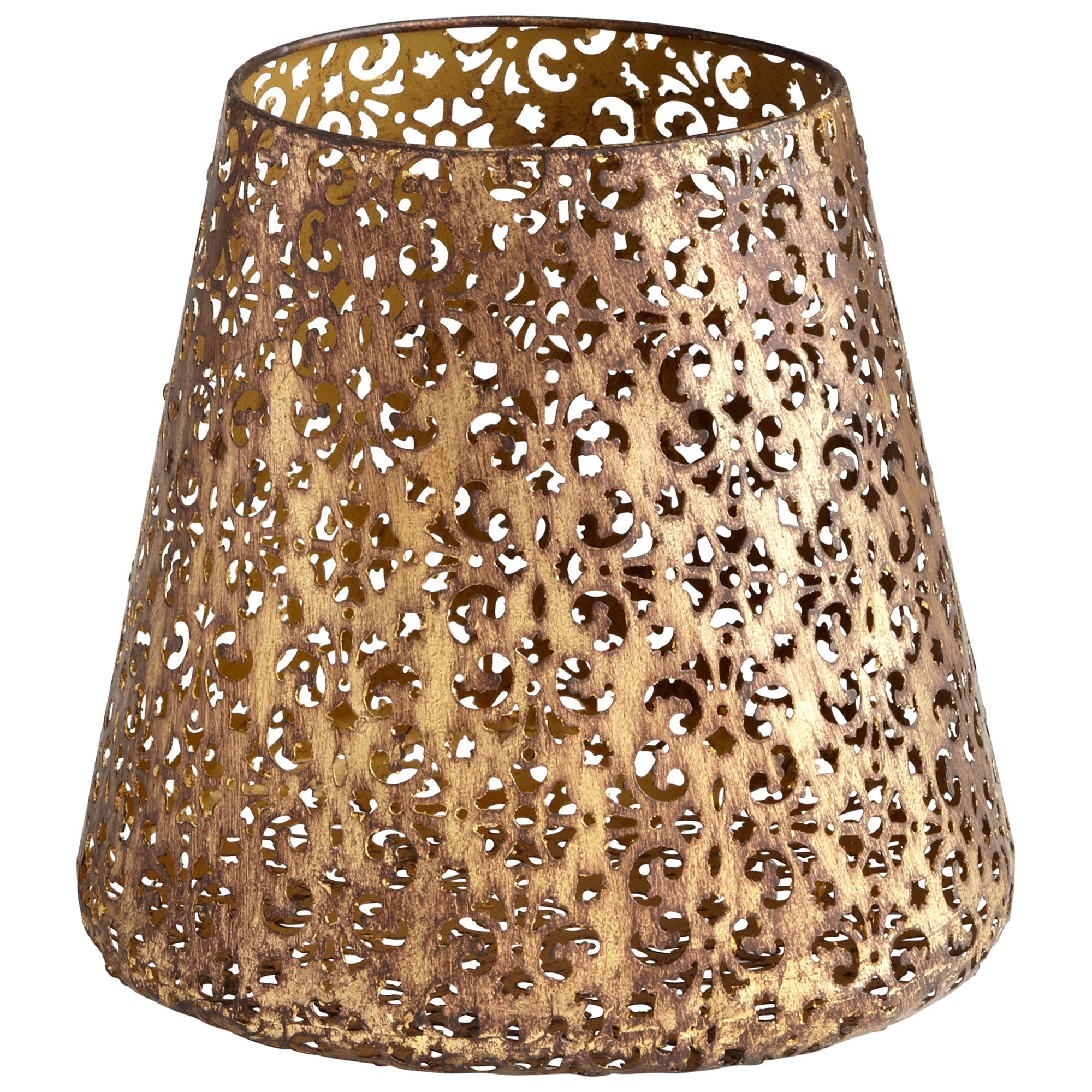Cyan Design 06210 Filigree Dream Centerpiece Bowl - Antique Gold Finish - Large Decorative Bowl for Dining Table, Coffee Table, Mantel Decor, Wedding Centerpiece, Home Decor