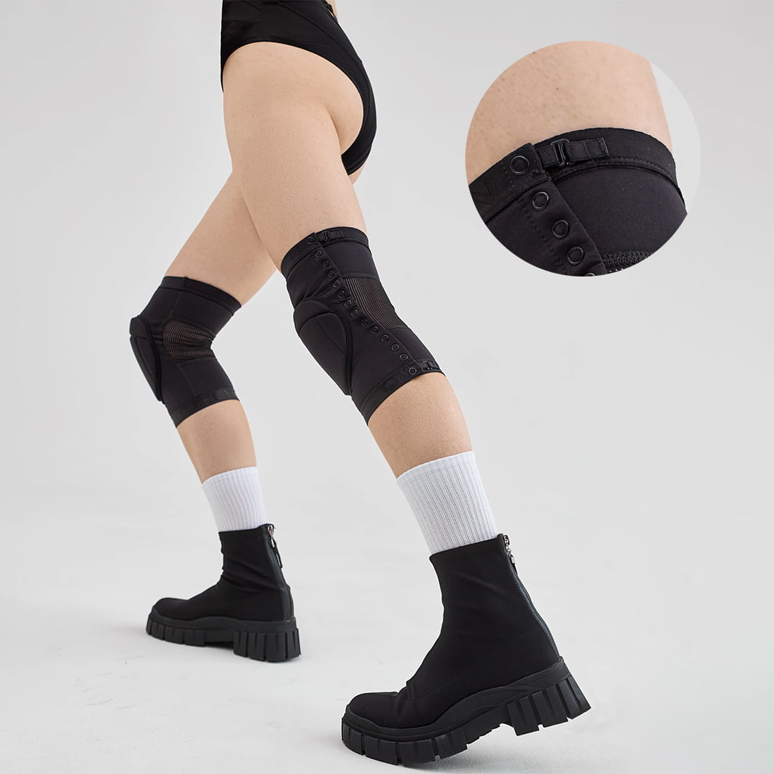 High-Performance Black Knee Pads for Dance - Breathable & Protective Knee Support for Hip Hop, Ballet, Breakdancing & Dance Practice