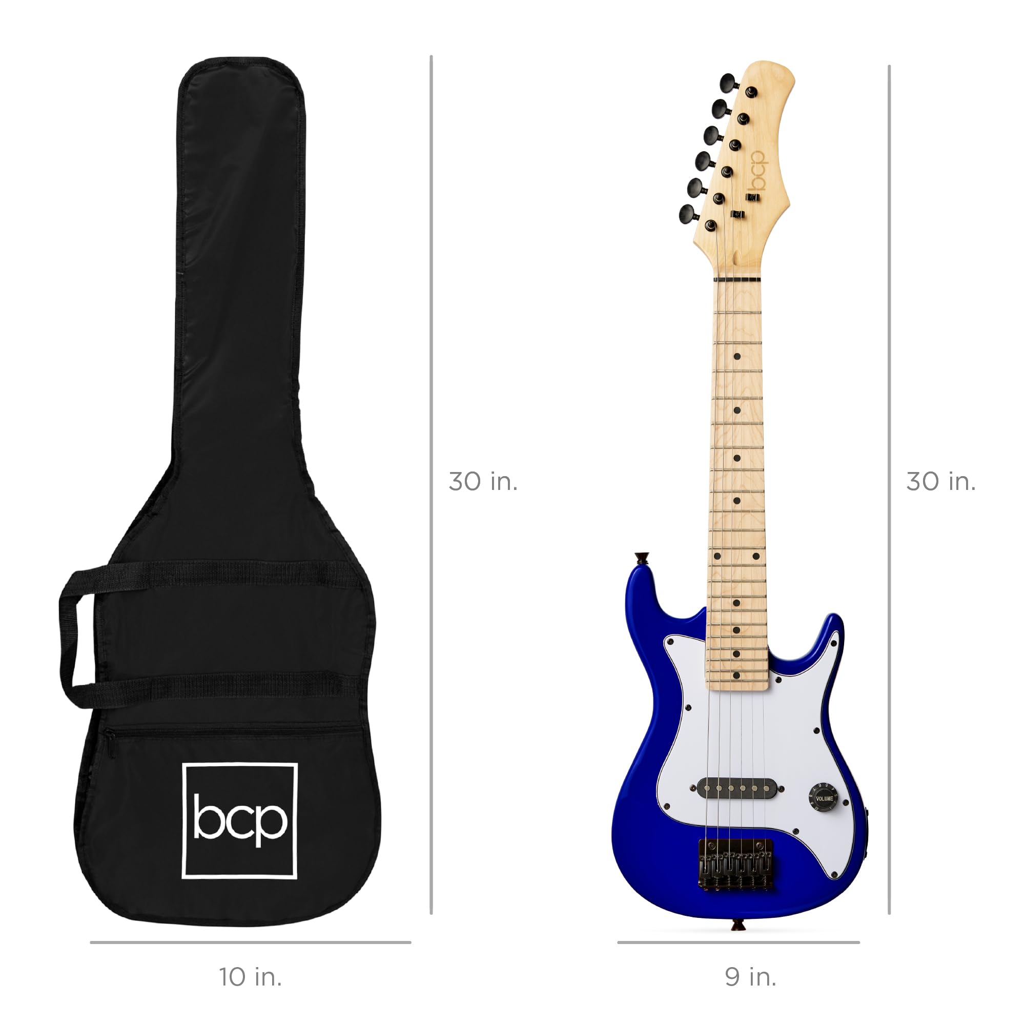 Best Choice Products 30-Inch Kids Electric Guitar Starter Kit with 5W Amp, Strap, Gig Bag, Strings & Picks - Metallic Blue | Beginner Guitar Set for Kids, Teens & Young Musicians | Perfect for Home Practice, Music Lessons & Rock Band Performances