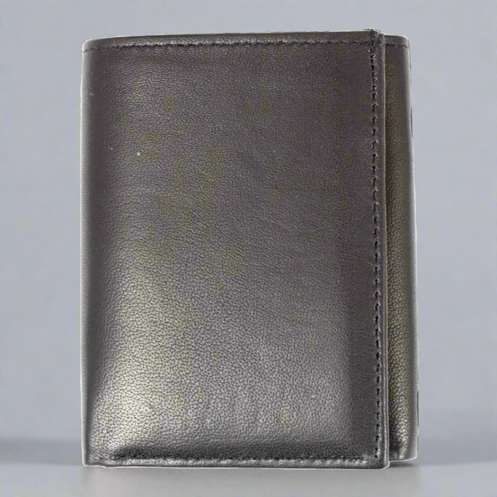 BOL Men's Genuine Leather Trifold Wallet - Slim RFID Blocking Bifold Wallet for Men with Multiple Card Slots & ID Window - Perfect for Everyday Use, Travel & Business