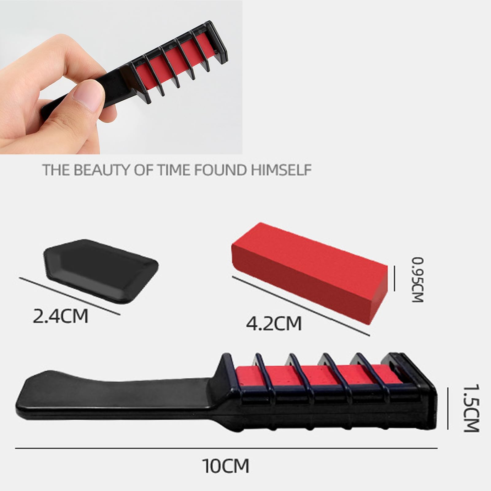 Vibrant Hair Chalk Comb - 10 Washable Temporary Hair Colors for Girls, Kids & Teens | Perfect for Parties, Birthdays, DIY Styling, Cosplay & Halloween Costumes | Safe, Non-Toxic & Easy to Apply Hair Dye