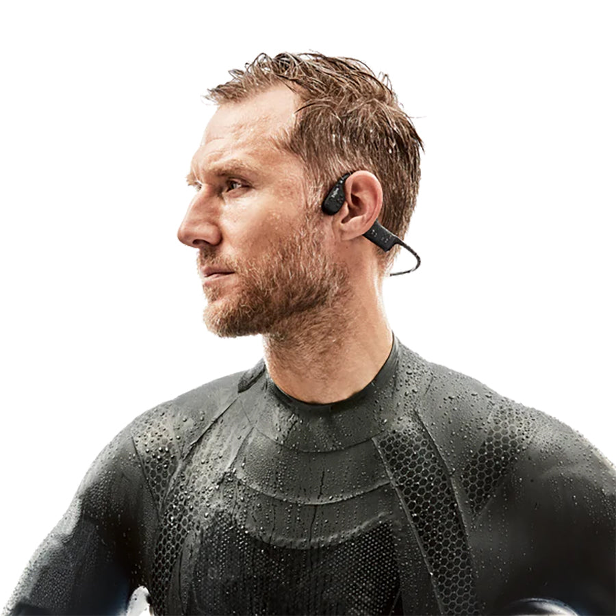 OpenSwim Waterproof Bluetooth Headphones for Swimming - Wireless Sports Earbuds with Secure Fit, Sweatproof & IPX8 Rating - Ideal for Pool, Gym, Running & Outdoor Activities