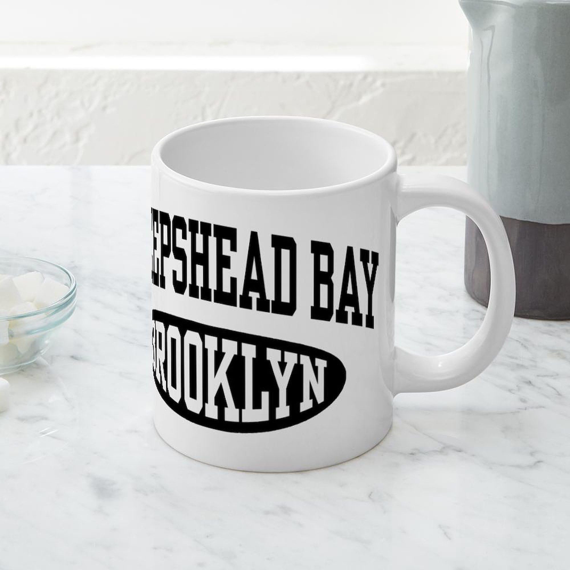 Sheepshead Bay Brooklyn 20 oz Ceramic Coffee Mug - Large Insulated Travel Cup for Hot & Cold Drinks - Perfect for Home, Office, or Commuting