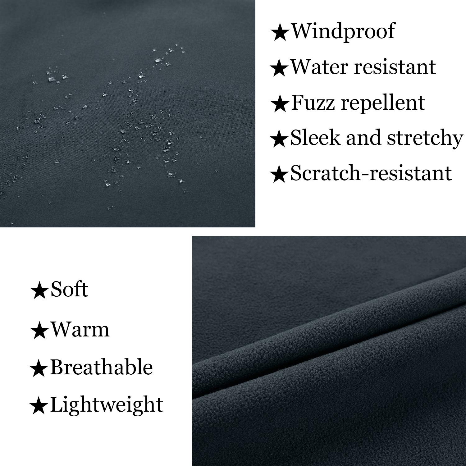MOHEEN Men's Fleece Vest - Lightweight Full Zip Softshell Sleeveless Jacket with Pockets for Outdoor Hiking, Camping & Casual Wear
