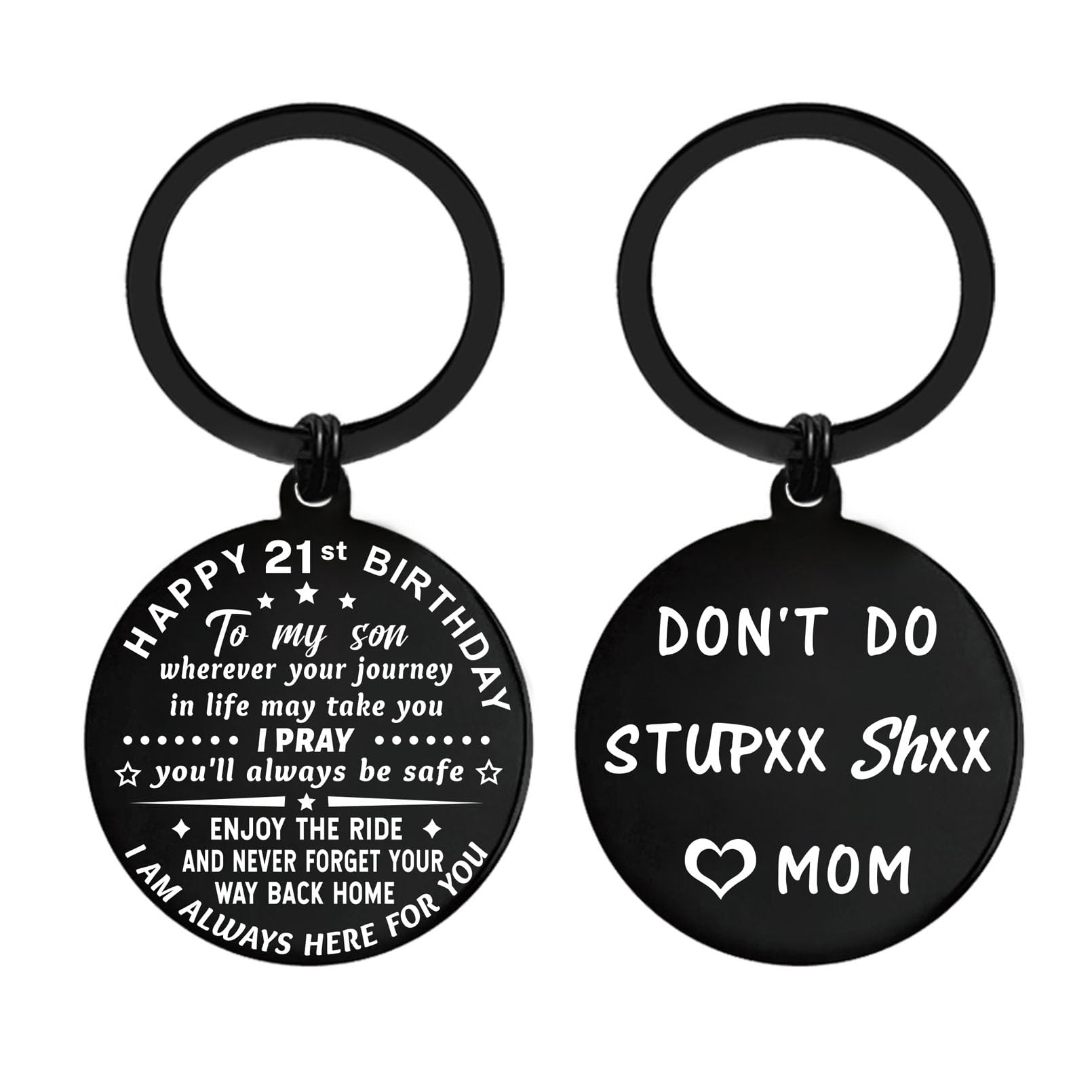 ENGZHI 21st Birthday Gifts for Men - Metal Keychain for Son, Grandson & Young Adults | Unique 21 Year Old Boy Birthday Present | Perfect for Graduation, College Dorm & Coming of Age Celebrations