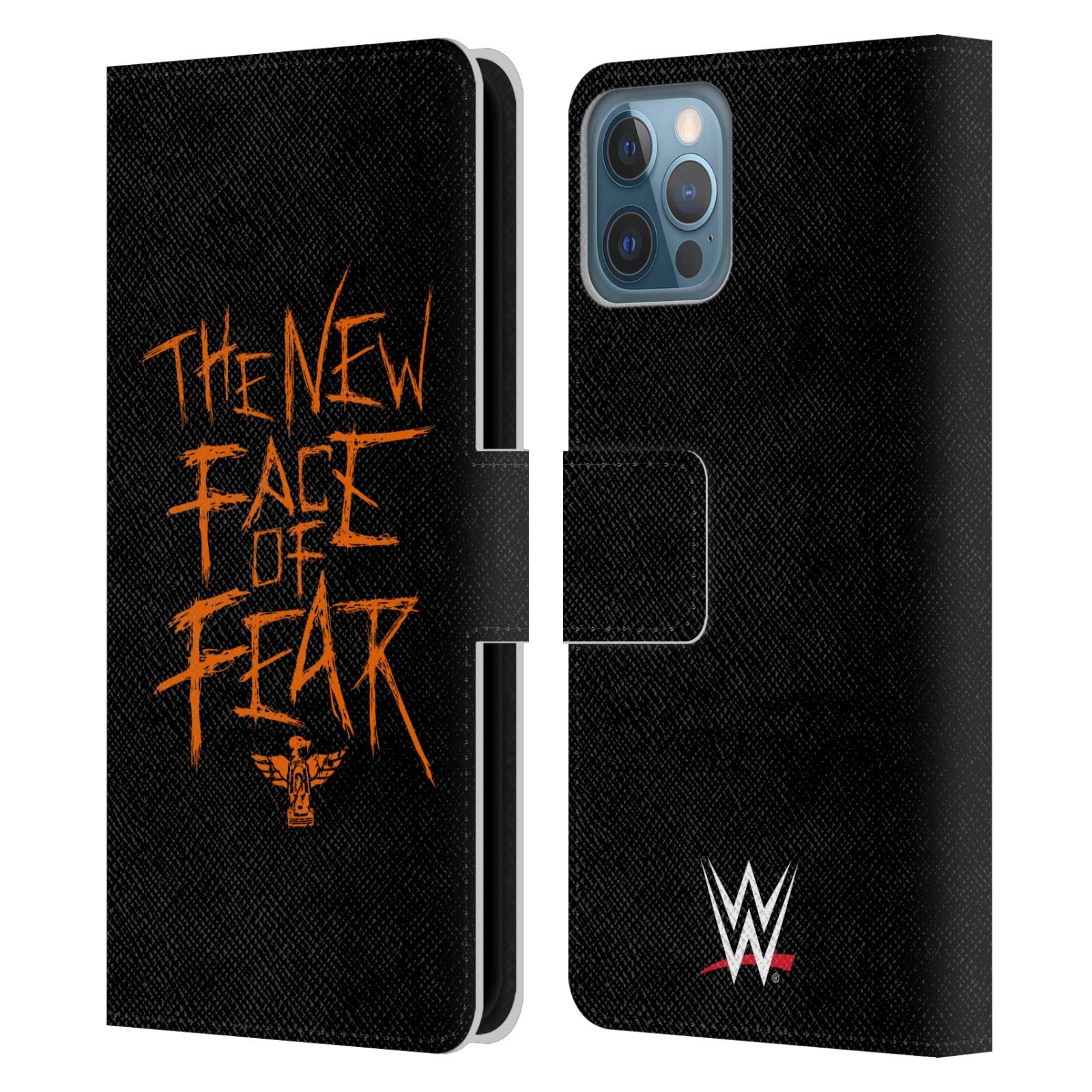 Official WWE Bray Wyatt Leather Wallet Phone Case - Compatible with Apple iPhone 12/12 Pro - Stylish Protective Cover for Wrestling Fans & Daily Use