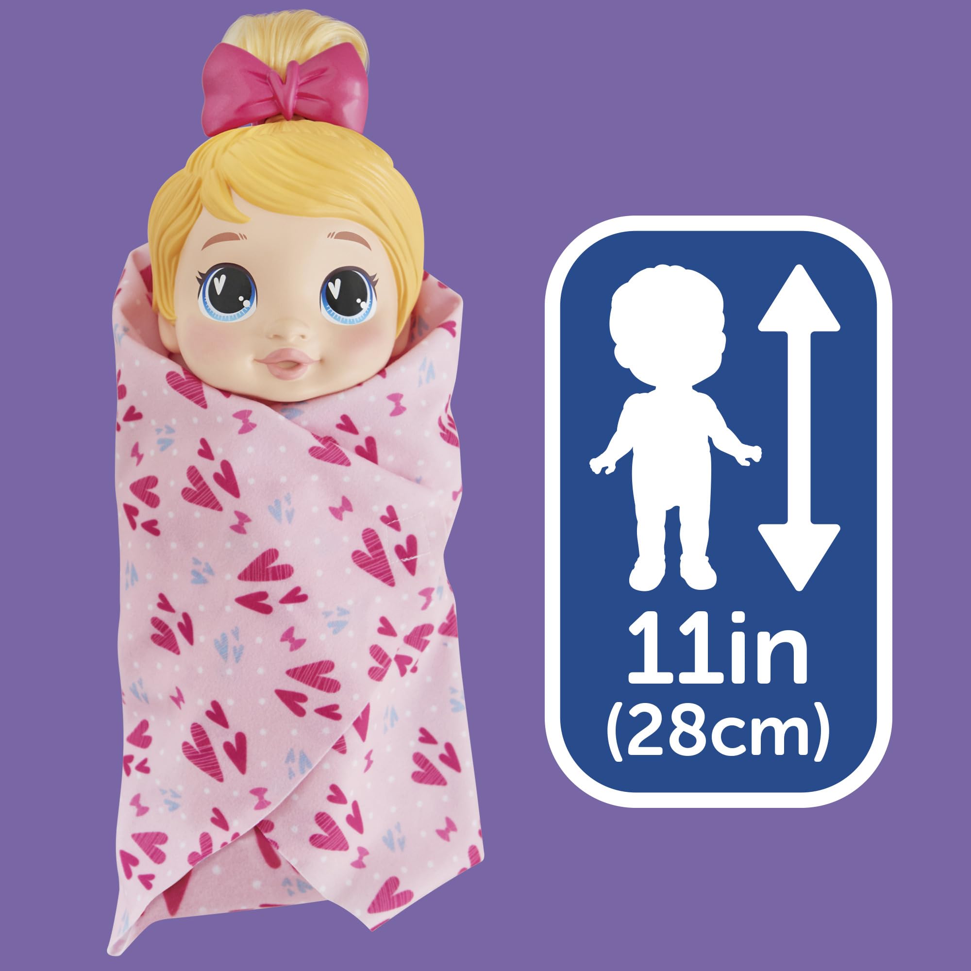 Baby Alive Shampoo Snuggle Harper Hugs Blonde Hair 11 Inch Water Baby Doll Playset - Interactive Bath Time Toy for 3 Year Old Girls & Boys, Perfect for Pretend Play and Sensory Development