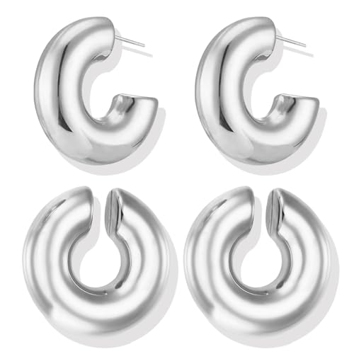 G21:silver chunky ear cuff