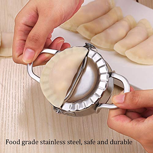 Stainless Steel Dumpling Maker - Manual Dumpling Press Tool for Homemade Dumplings, Large Size | Perfect for Asian Cuisine, Family Cooking & DIY Dumpling Parties