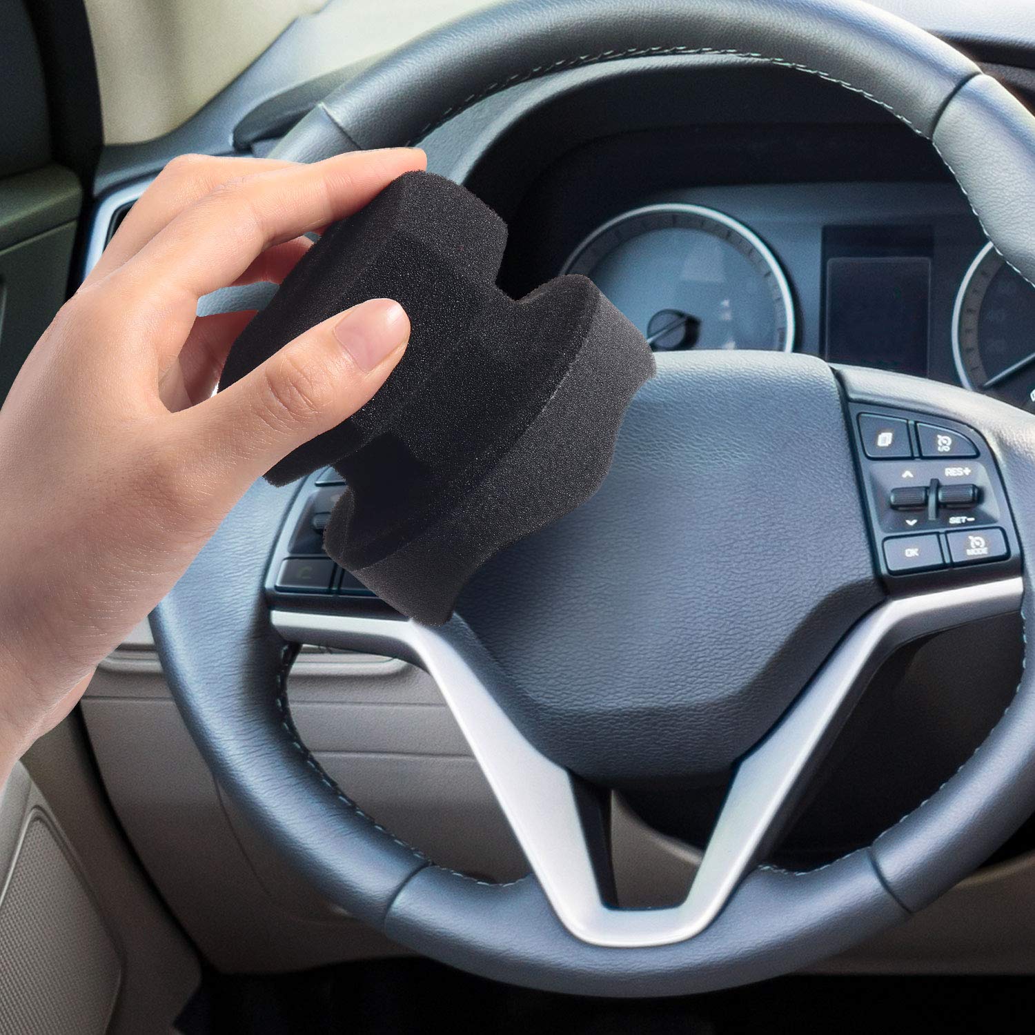 BBTO Reusable Tire Dressing Applicator Sponge - 10 Pack Washable Foam Pads for Car Detailing, Tire Shine Application & No Mess Cleaning - Perfect for Auto Shops, DIY Car Enthusiasts & Professional Detailing Services