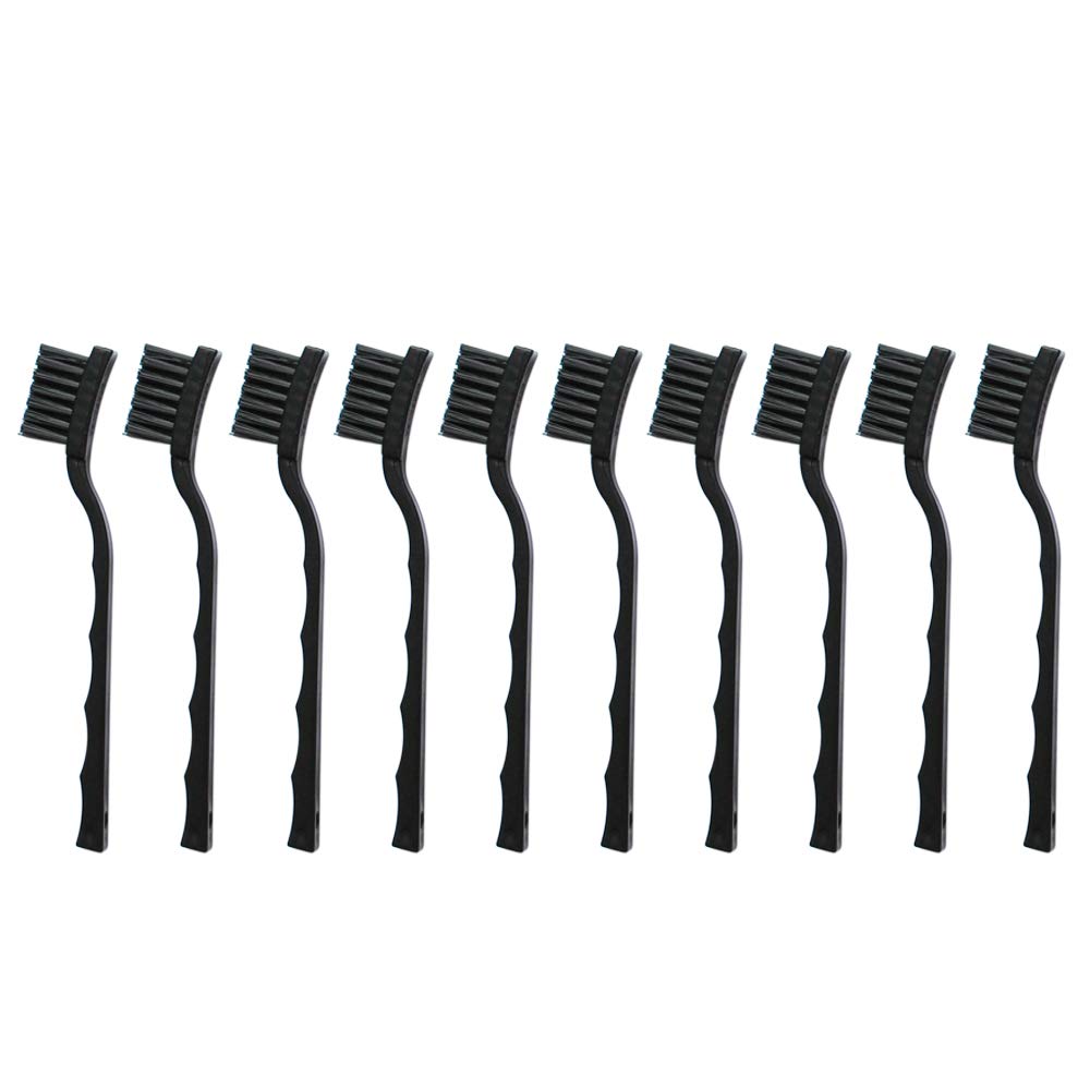 10PCS Anti Static ESD Cleaning Brush Kit for Keyboard, PCB, Motherboard - Safe Electronics Cleaning Tool Set (Black) - Perfect for Computer Repair, Circuit Board Maintenance & Electronic Device Cleaning