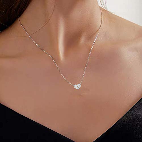 CHOA Tiny Heart A-Z Initial Necklace - Gold Love Letter Choker Necklace for Women - Personalized Heart Letter Pendant Jewelry - Perfect for Valentine's Day Gifts, Anniversary Presents & Everyday Wear