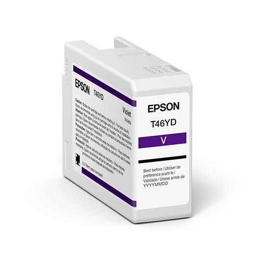 Epson SureColor P900 Violet UltraChrome PRO10 Ink Cartridge 50ml (T46YD00) - High-Quality Printer Ink for Professional Photo Printing & Fine Art Reproduction