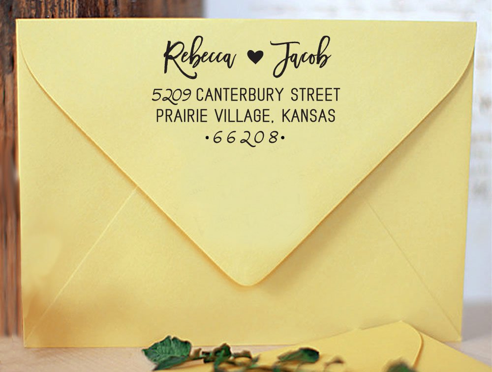 Custom Self-Inking Wedding Invite Stamp - Personalized Address & Gift for Proposals