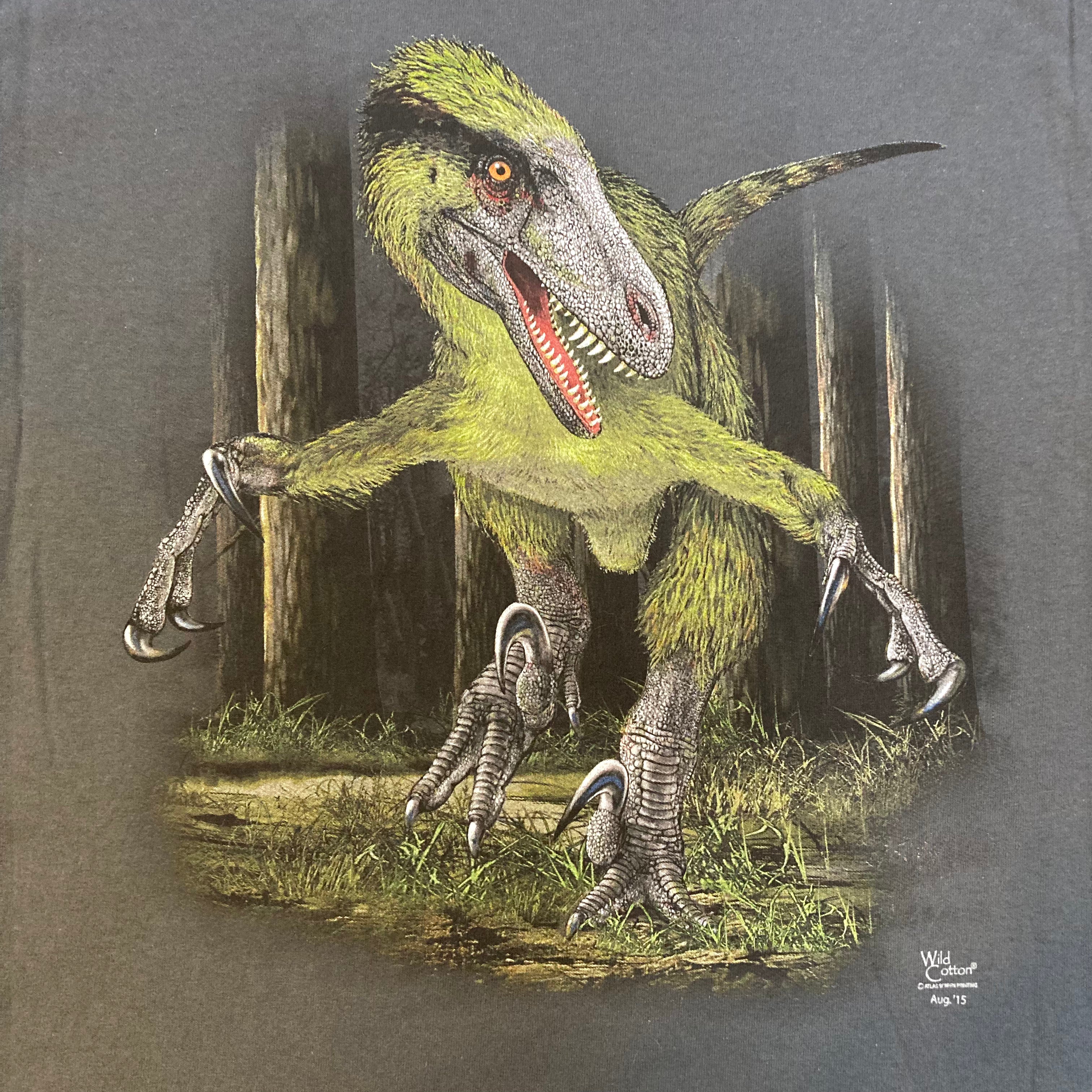 Feathered Velociraptor Dinosaur Graphic T-Shirt for Kids - Cool Jurassic Themed Tee for School, Playdates & Dinosaur Lovers
