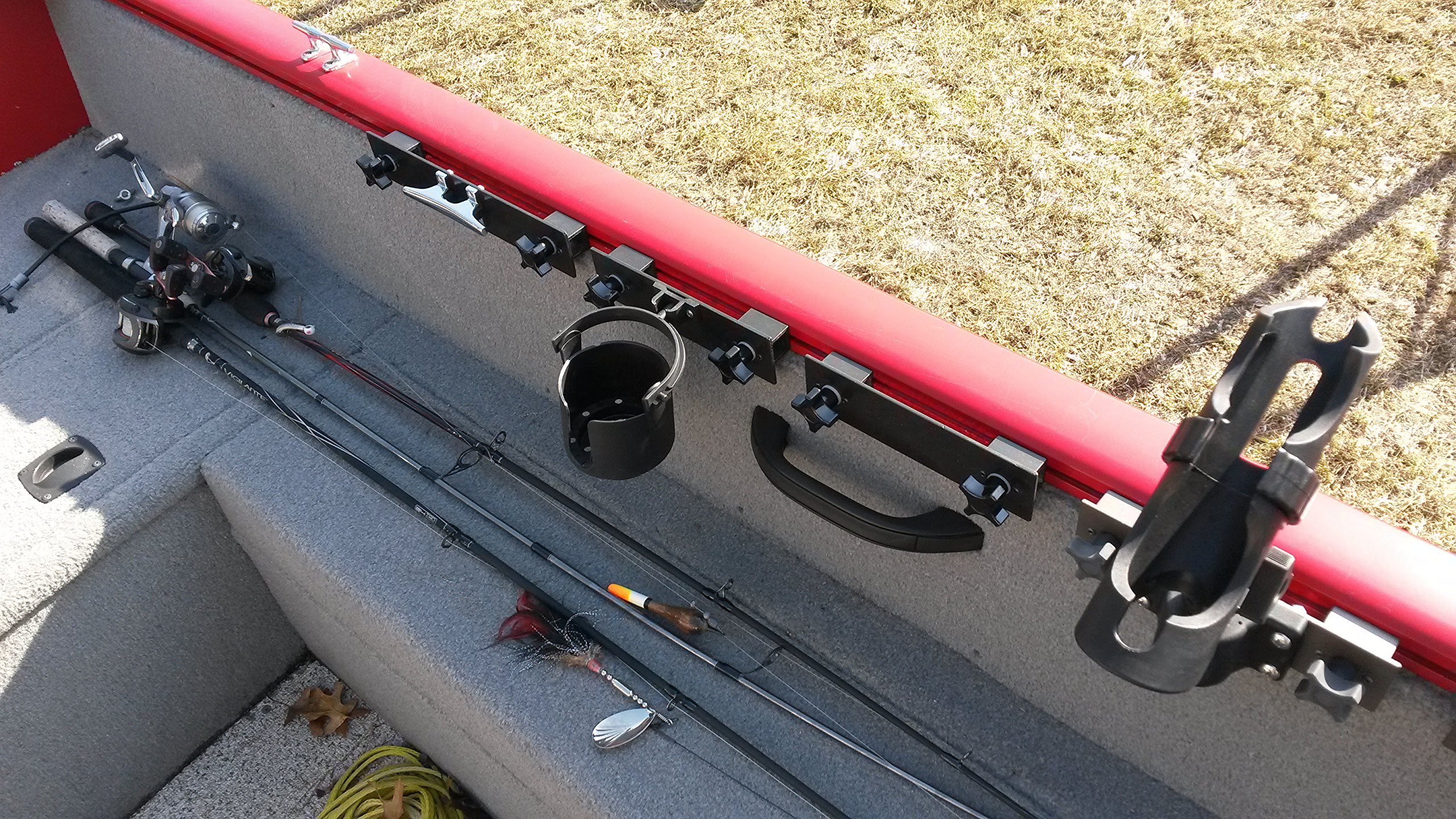 4X Heavy Duty Rod Holder for Tracker Versatrack Gunnel System - Pre-Installed Cannon Rod Holder - Perfect for Bass Fishing, Trolling & Saltwater Angling