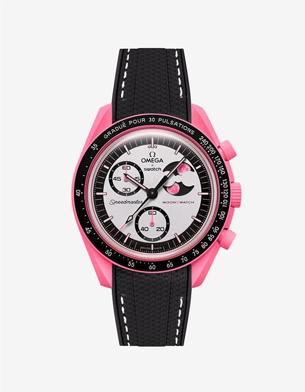 Original Omega X Swatch MoonSwatch Mission to The Pink Moonphase Rubber Watch Strap - Replacement Band for Stylish & Comfortable Wear - Perfect for Casual, Sports & Everyday Use