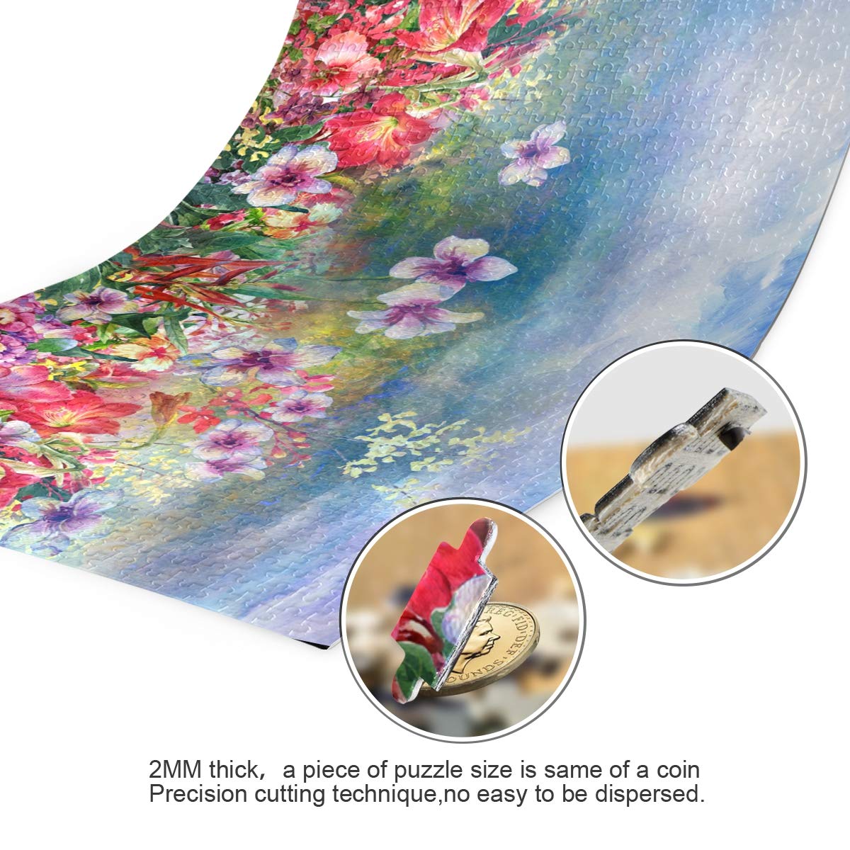 ALAZA 500-Piece Jigsaw Puzzle for Adults - Floral Landscape Art Painting, Buffalo Games | Perfect for Home Decor, Relaxation & Family Game Night