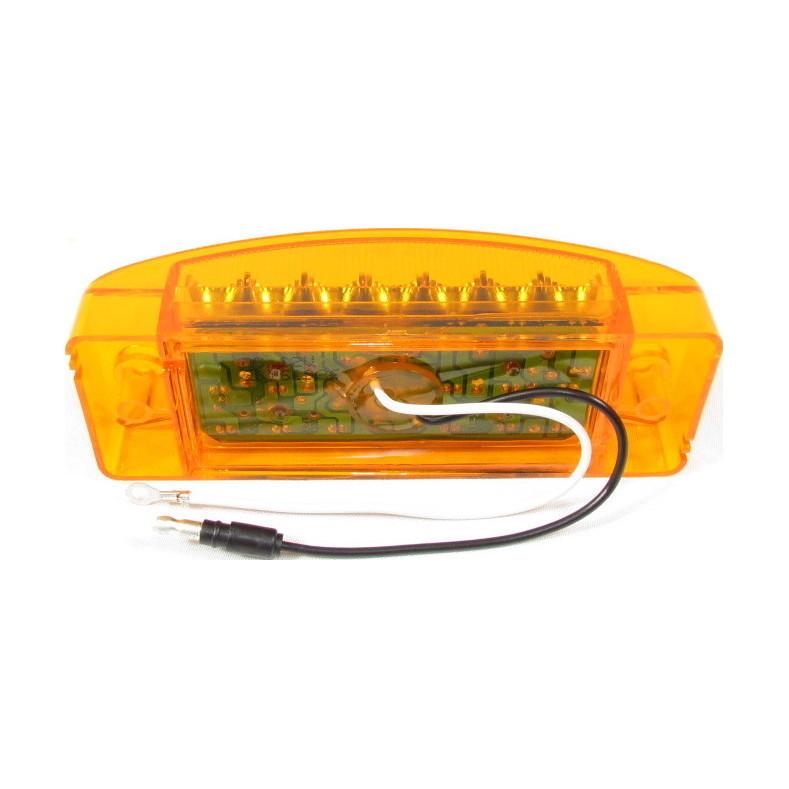 FortPro 5 13/16 x 2 1/16 Inch Ultra-Bright LED Rectangular Marker Light - 20 High-Power LEDs for Trucks, Trailers, Boats & Emergency Vehicles - Durable Waterproof Design for Outdoor & Off-Road Use