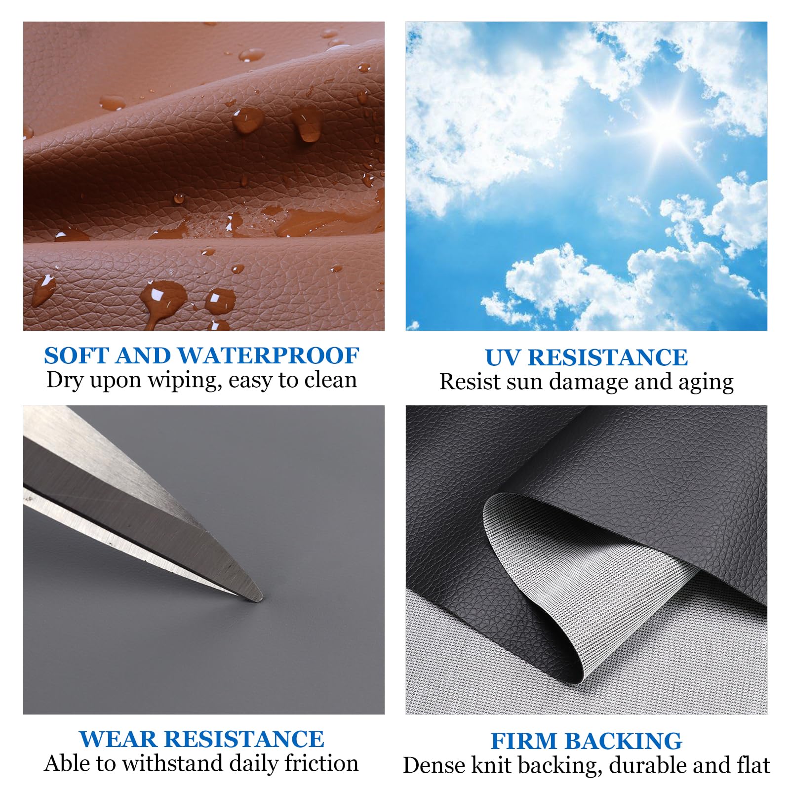 Premium Marine Vinyl Fabric - Soft, Durable & Hypoallergenic Artificial Leather for DIY Upholstery, Boat Seats, Car Interiors - Easy to Clean Synthetic Material (1 Yard, Brown) - Perfect for Furniture Repair, RV Cushions & Home Decor Projects