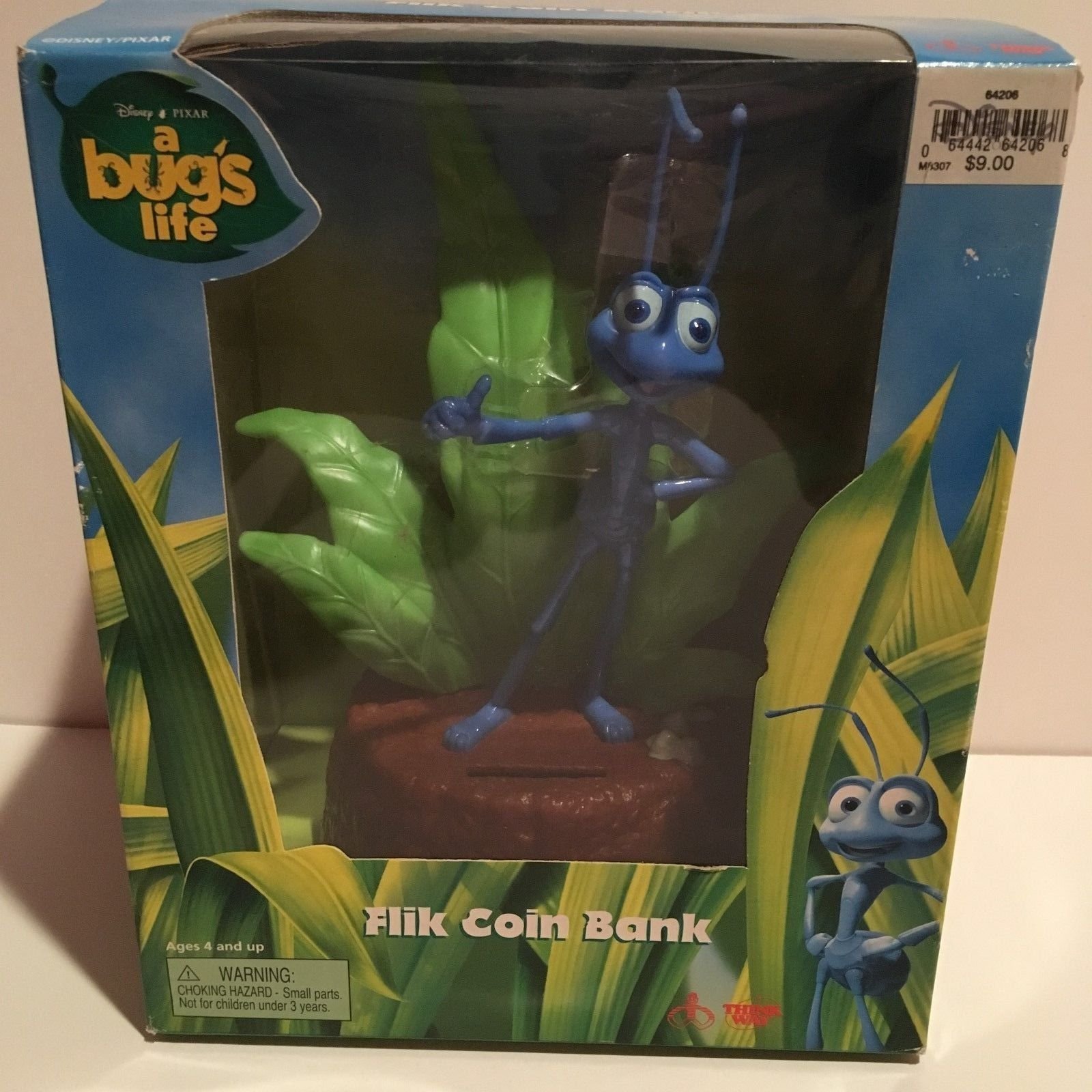 Disney A Bug's Life Flik Coin Bank - Kids Money Saving Piggy Bank for Birthday Gifts & Room Decor - Fun Savings Jar for Children's Allowance & Coin Collection