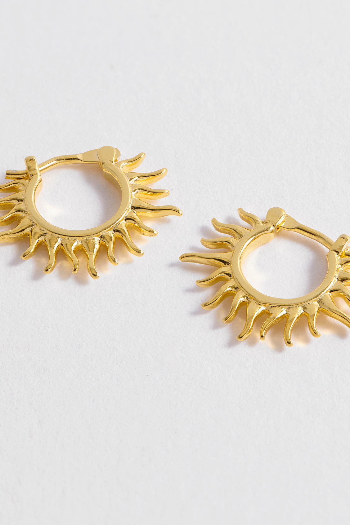 Sun Huggie Hoops - Gold Plated Huggie Earrings for Women, Minimalist Hoop Earrings for Everyday Wear, Perfect for Work, Date Night & Casual Outfits