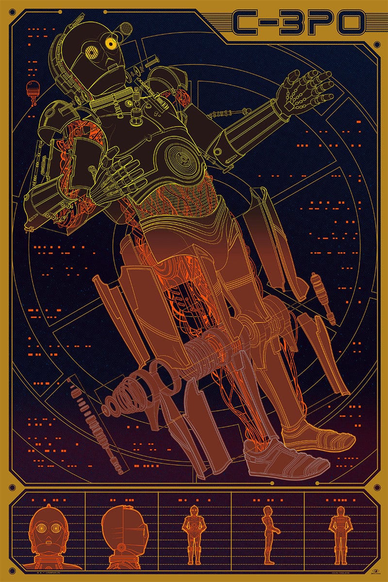 Star Wars C-3PO Poster - Premium Wall Art for Movie Fans, Home & Office Decor, Gift for Sci-Fi Lovers