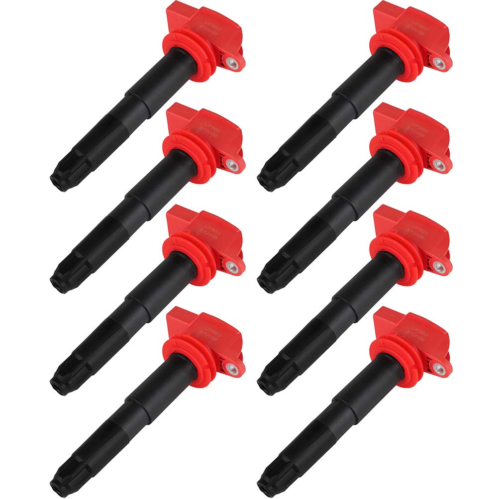 ECCPP 8-Pack Ignition Coil Set Compatible with 2008-2018 Porsche Cayenne - Direct Replacement for UF660 - High Performance Car Engine Parts for Smooth Driving, Road Trips & Auto Repair