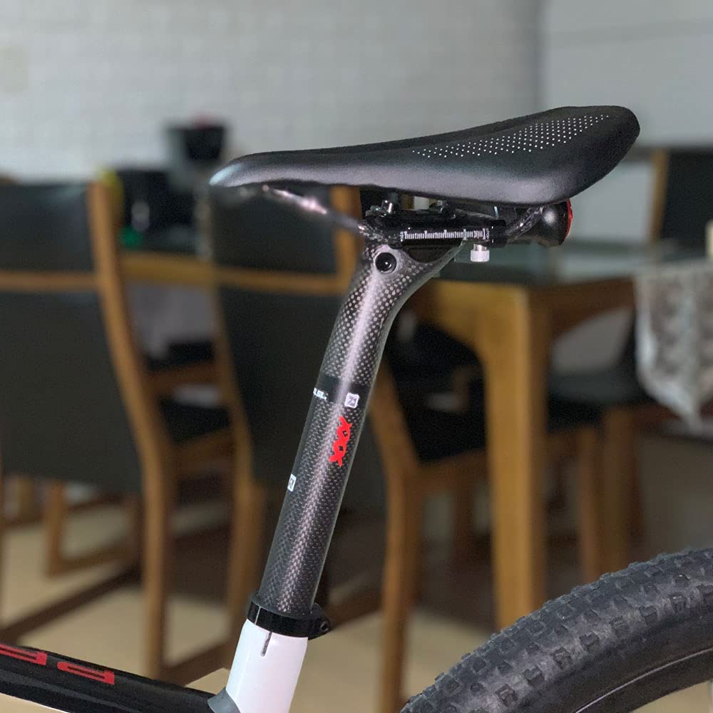 RXL SL Carbon Fiber Road Bike Seatpost - 31.6mm/30.8mm/27.2mm Offset Bicycle Seat Post in Red, Green, Blue - Lightweight & Durable for Racing, Commuting & Performance Cycling