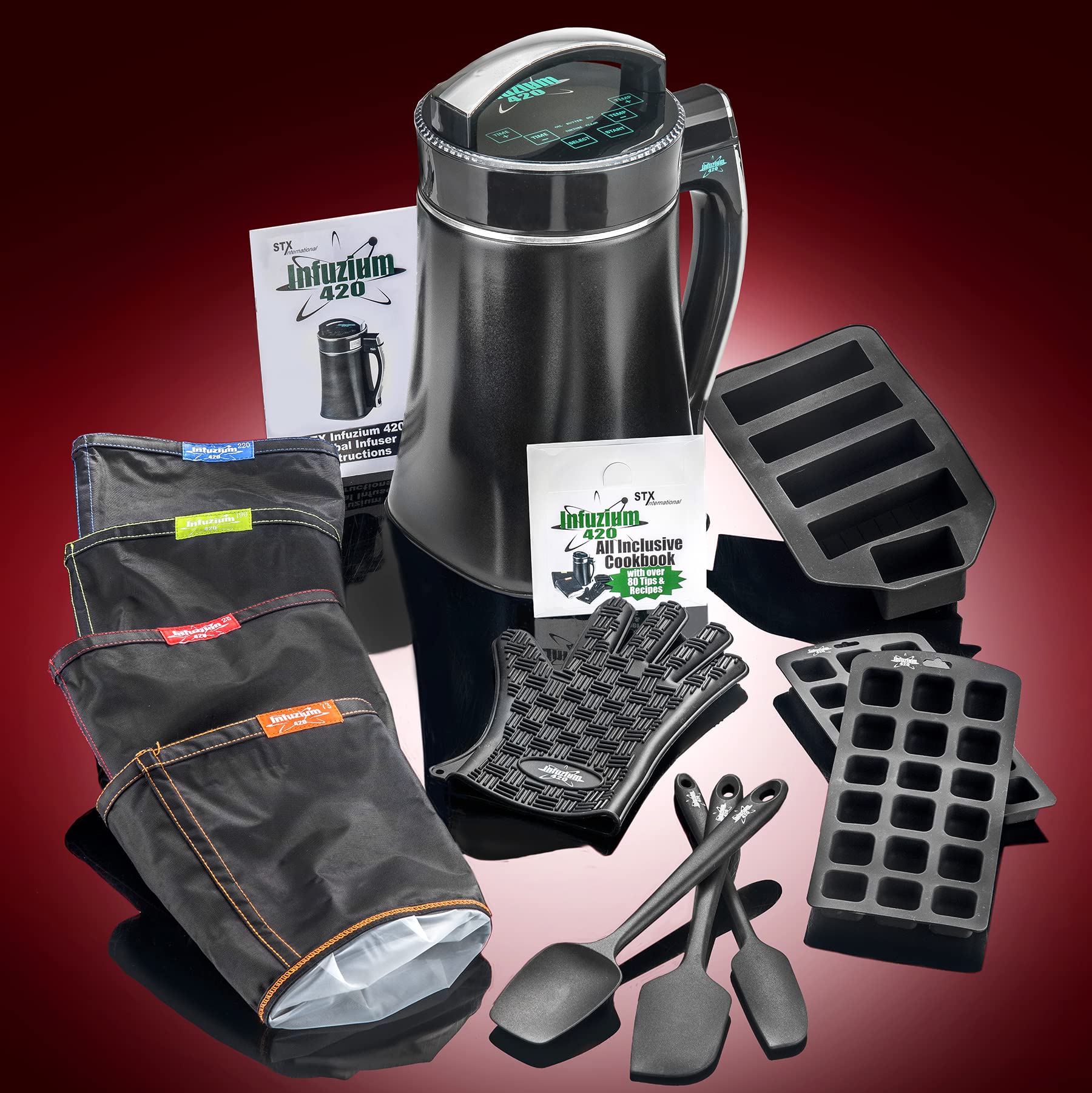 Premium 2-in-1 Herbal Infuser & Decarboxylator Kit - Infuzium Butter, Oil & Tincture Maker with 1-5 Cup Capacity - Activates & Decarbs Up to 2 oz Herbs - Complete Accessories Included - Perfect for DIY Cannabis Cooking, CBD Oil Extraction & Herbal Remedies