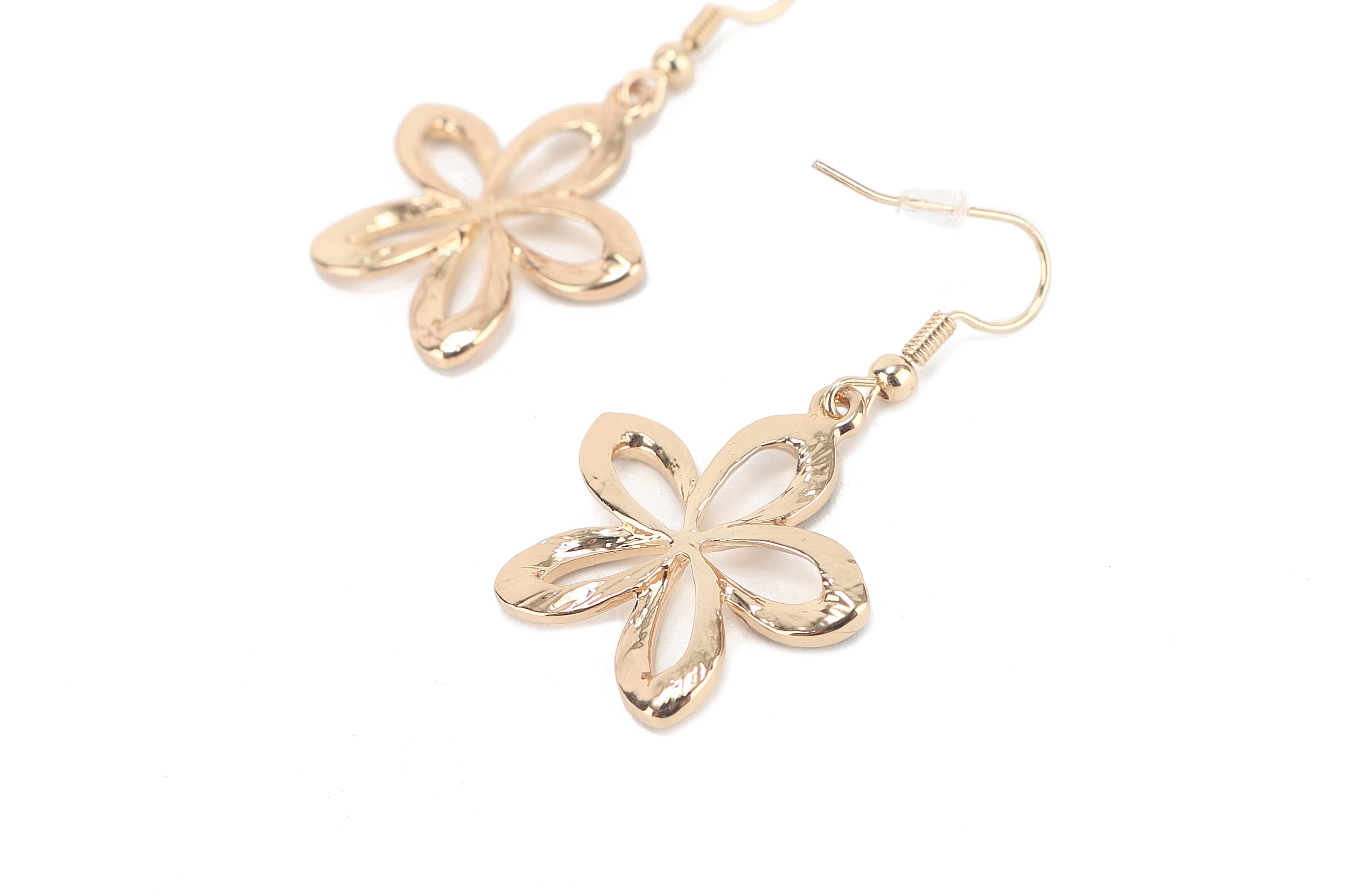 Makamae Tiare Gold Earrings for Women - Handmade Hawaiian Jewelry - Perfect for Weddings, Parties & Special Occasions