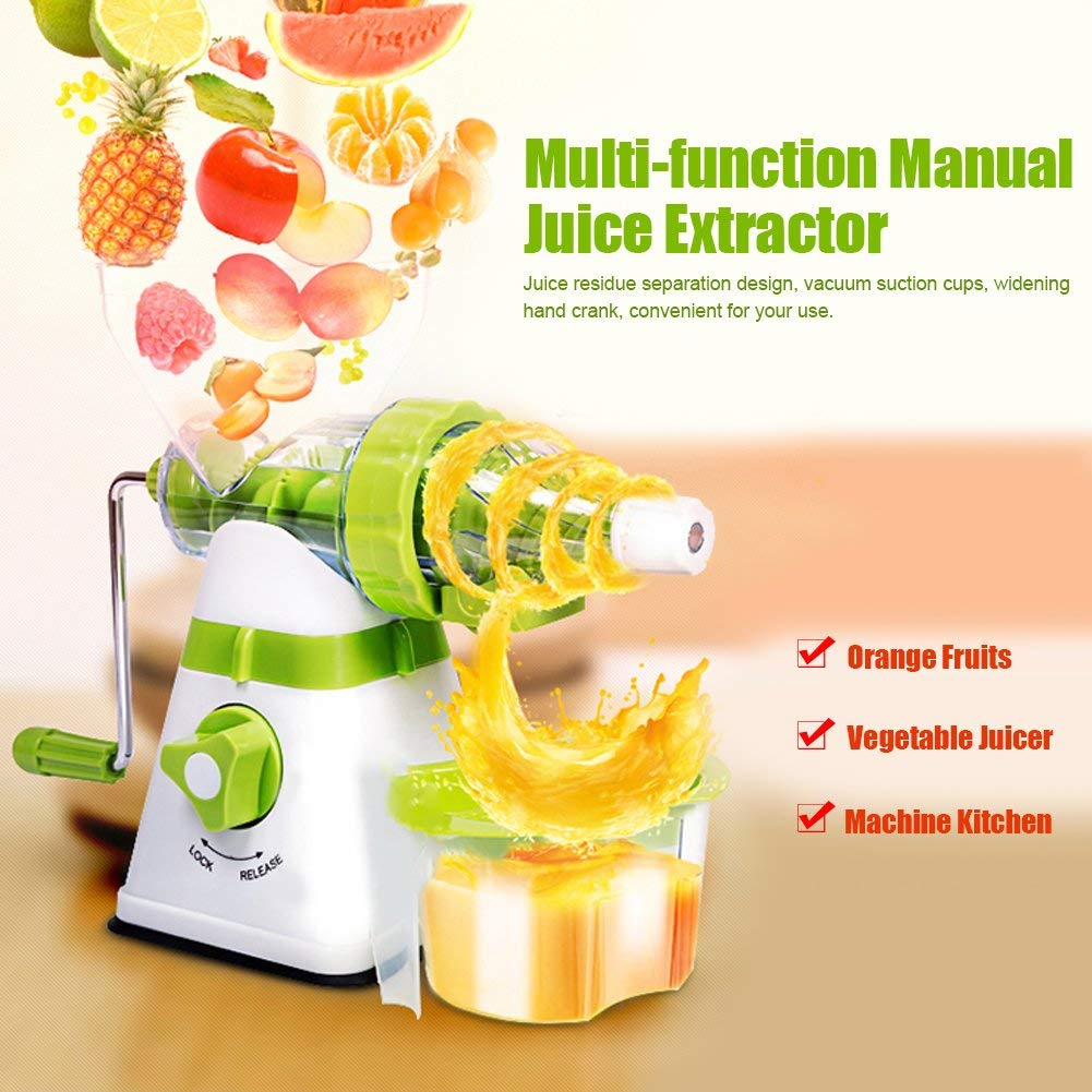 Premium Manual Citrus Press Juicer - Handheld Orange Squeezer for Fresh Juice - Perfect for Lemons, Oranges & Grapefruits - Also Works for Wheatgrass, Celery & Leafy Greens - Ideal for Home Kitchen, Camping & Healthy Lifestyle