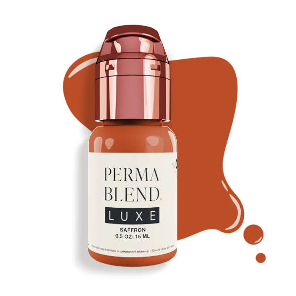 Perma Blend Luxe Saffron Pigment - Professional Cosmetic Tattoo Ink for Eyebrows & Lips | Vegan, Cruelty-Free | Perfect for Microblading, Ombre Brows & Permanent Makeup Artists