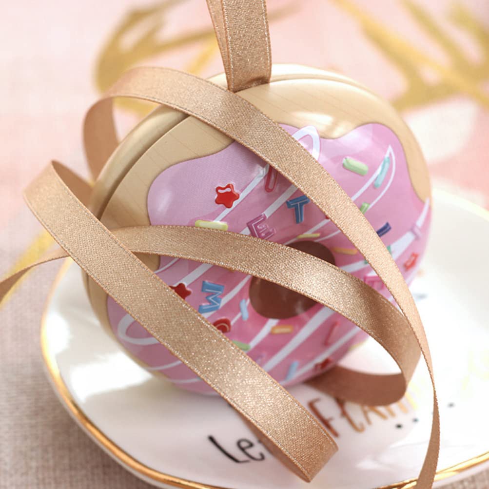 4pcs Donut Tinplate Storage Boxes - Hanging Empty Metal Tins for Candy, Cookies & Gifts | Wedding, Birthday Party Supplies | Perfect for Home Decor, Party Favors & Holiday Treats